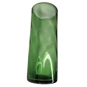 Vintage Green Highball Glass Barware 5.5" Tall 2" Wide